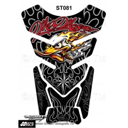 Motografix CAD ST081 Mr Meaner Clay Smith Cams Style Replica Black Motorcycle Tank Pad Protector 3D Gel