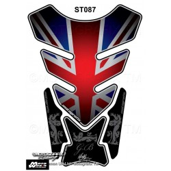 Motografix CAD ST087 Great Britain - Union Jack Style Motorcycle Tank Pad Protector 3D Gel