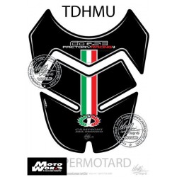 Motografix CAD TDHMU Ducati Hypermotard 2007 Black Factory Style Motorcycle Tank Pad Protector 3D Gel