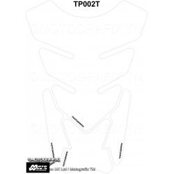Motografix CAD TP002T Universal Plain Transparent Clear Quadra Motorcycle Tank Pad Protector 3D Gel