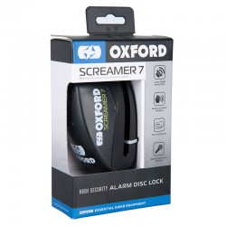 Oxford LK289 Motorcycle Screamer 7 Alarm Disc Lock-Black/Black