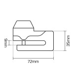 Oxford LK29 Motorcycle Mini T Disc Lock