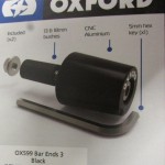 Oxford OX599 Aluminium Weighted Motorcycle Bar Ends for 22mm Black Handlebar