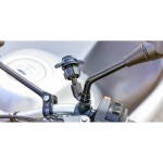 Optiline 90562 Titan Series Pole Metal Motorcycle Mirror Phone Holder