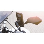 Optiline 90563 Titan Series Pole Orbit Metal Motorcycle Mirror Phone Holder with Articulated Arm