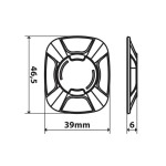 Optiline 90567 Universal Trasparente Adhesive Plate for Cases