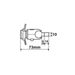 Optiline LP 904 Motorcycle Mobile Phone Holder with Screw Fastening