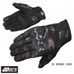 Komine GK 197 Carbon Protect 3D Mesh Gloves Senna