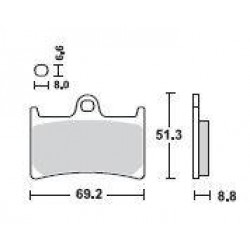 SBS 198MS Front Sinter Brake Pad for Yamaha TMAX 500 08-12