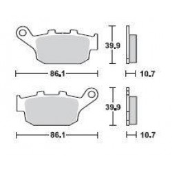 SBS 614LS Rear Sinter Brake Pad for Honda XRV750 90-03