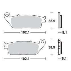 SBS 627HS Front Sinter Brake Pad for Triumph Tiger 11-