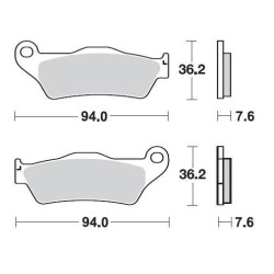 SBS 671HS Front Sinter Brake Pad for Yamaha XT660Z Tenere 08-