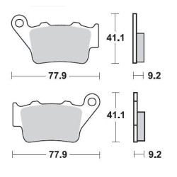 SBS 675LS Rear Sinter Brake Pad for BMW S1000RR 09-