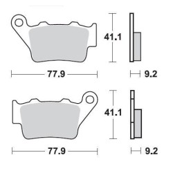 SBS 675LS Rear Sinter Brake Pad for BMW S1000RR 09-