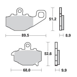 SBS 687LS Rear Sinter Brake Pad for Kawasaki ZX-10R 04-10