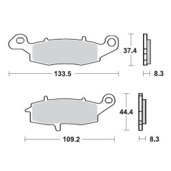 SBS 704HS Front Sinter Brake Pad for Kawasaki Versys 650 07-