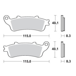 SBS 736LS Rear Sinter Brake Pad for Honda XL1000 Varadero 07-