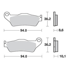 SBS 742LS Rear Sinter Brake Pad for BMW R1200GS 04-