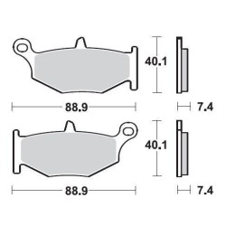 SBS 833LS Rear Sinter Brake Pad for Suzuki Hayabusa 08-