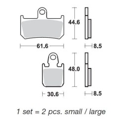 SBS 839DC Front Dual Carbon Brake Pad for Yamaha YZFR1 07-