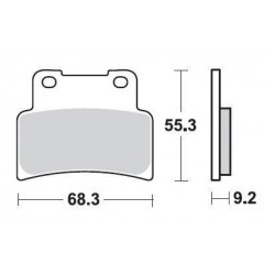 SBS 844HS Front Sinter Brake Pad for Aprilia SMV750 Dorsoduro 09-