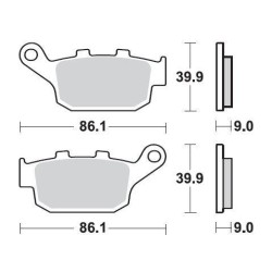 SBS 881LS Rear Sinter Brake Pad for Honda CB500X/F 13-