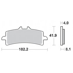 SBS 901DC Front Dual Carbon Brake Pad for BMW HP4 13-