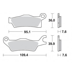 SBS 911SI Sinter Off Road Brake Pad for Can-Am Outlander 1000 12- Right