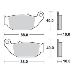 SBS 915HF Front Ceramic Brake Pad for Honda MSX125 14-